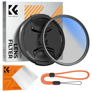 K&F CONCEPT 58mm PL�t�B���^�[ ���˒����p �����Y�L���b�v�t�� �����ߗ� ���g �~�Ό��t�B���^�[ CPL�t�B���^�[ 1���N���[�j���O�N���X�t��(NANO-K�V���[�Y)