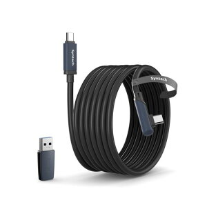 Syntech�����N�P�[�u��16�t�B�[�gOculus/MetaQuest3/Quest3S/Quest2/Pro/Pico4PC/SteamVR�ɑΉ��A�b�v�O���[�h��TypeCUSB3.0�A�_�v�^�[�t�������f�[�^�]���R�[�h