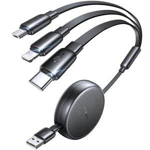 LISEN3in1�[�d�P�[�u���������1m�܂��Ƃ�[�d�P�[�u��c���ϋv�}���`�[�d�R�[�h3in1USBAtoTypeC/Lightning/Micro3�䓯�����d�\[�L�k�����ݖh�~]�^�C�vCiPhone17