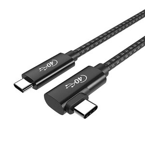 USB4�P�[�u��L��1.5mSLEIJAOOEthunderbolt4�Ή��y40Gbps�����]��/100w�}���[�d/8K@60Hz�f���o�́zThunderbolt3��USB-C�Ɖ��ʌ݊��T���_�[�{���g4�P�[�u��