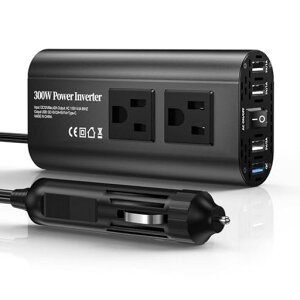 TAGEEBLU300W�C���o�[�^�[12v100v�ԃC���o�[�^�[�V�K�[�\�P�b�g�R���Z���gDC12V��AC100V�ɕϊ�USB4�|�[�g����12V�Ԑ�p�J�[�C���o�[�^�[