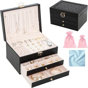 WG[{bNXeʃANZT[P[X3wtANZT[[O\sAXANZT[sAXCOP[Xjewelryboxorganizerv[gLOap(c