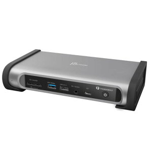 j5createThunderbolt415-in-1�N���b�h�f�B�X�v���C�Ή��h�b�L���O�X�e�[�V����?�ő�98W�[�d�Ή��A8K60�܂��̓f���A��4K60�o�́AThunderbolt440Gbps�A����USB