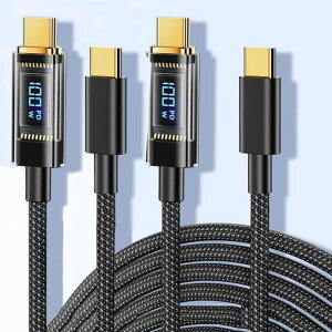 USBTypeC�P�[�u��USB-C&USB-C�P�[�u���y1.2m+1.2m�z�^�C�vcPD3.0QC3.0�Ή�100W/5A�}���[�d�f���h�~���ϋv�i�C�����҂݃^�C�vc�@��Ή�