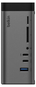 BelkinConnect11-in-1GaN�h�b�N(150W)3���4K�g��USBPD�ő�96W�o�͍���10Gbps�f�[�^�]��USB-C/HDMI�f���o��microSD/SD�J�[�h�X���b�g8K@30Hz/4K@120Hz