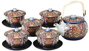 킨:ьÈɖ(t)PEC()tԒZbgJapaneseTeaset(Teapotx1pcs/Cupx5pcs/withsaucer)Porcelain/Size(cm)16.5x12.8x9