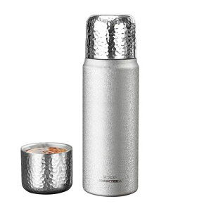 JRINKTEEA�ۉ��{�g��480ml�������t�����ۉ��ۗ�^��f�M�J�b�v�t��2WAY�W��p�J�o�[�t���I�t�B�X�A�E�g�h�A�g�тɕ֗��X�e�����X�����@�r�v���[���g�ɍœK(Silver)