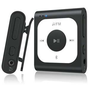 AGPTEK MP3�v���[���[ �N���b�v�� 64GB Bluetooth5.1�Ή� ��e�� ���y�v���[���[ ���X���X�T�E���h FM���W�I Type-C�}���[�d �u���[�g�D�[�X�v���[���[ ���^ ���y�� 30g