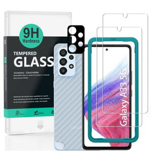 Ibywind �Ή� Samsung Galaxy A33 5G �K���X�t�B���� 2 ���ی�t�B���� �K�C�h�g�t�� �����Y�J�o�[(1��)�w�ʃV�[�g(1��) ���菝�h�~�ϏՌ��d�x 9H�����K���X�t�B�����y���炩�Ȏ�G��z�y�C�A�[���c