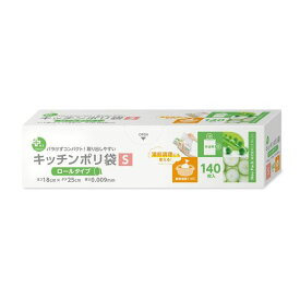 オルディ キッチンポリ袋 S ロールタイプ 半透明 140枚入 コンパクト 食品保存 プラスプラス PP-RPK-HDS