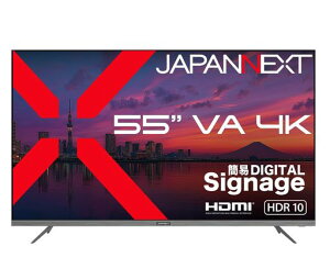 �y2�N�ۏ؃��f���z JAPANNEXT 55�C���` VA�p�l������ 4K(3840x2160)�𑜓x ��^�t�����j�^�[ JN-V55U-M HDMI HDR �r�f�I/�������� �R���|�[�l���g���� �I�v�e�B�J�������o�� �I�[�f�B�I�o�� USB�������āc
