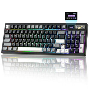 YUNZII IF99 96%���C�A�E�g ���C�����X �Q�[�~���O�L�[�{�[�h ���J�j�J�� bluetooth/2.4G/�L�� LCD�X�N���[�� QMK/VIA�v���O���}�u�� �K�X�P�b�g���� �z�b�g�X���b�v RGB Mac/Win�Ή� �Z�K�F�؎擾