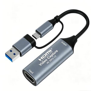 SensaBliss HDMI �L���v�`���[�{�[�h 4K 30Hz/1080P �r�f�I�L���v�`���[�J�[�h Type-C/USB3.0 2in1 ��x�� �Q�[�������z�M/����^��/��c/��ʋ��L/���C�u�z�M�Ή� PS5 Nintendo Switch PC