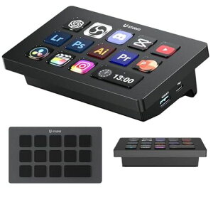 Ulanzi D200H �X�g���[�� �f�b�L �R���g���[���[ USB3.0�����]�� PD�}���[�d 13�J�X�^���\�ȃL�[ AI�I�t�B�X�A�V�X�^���g ���C�u�z�M��R���e���c�쐬�p OBS/Teams/YouTube/Zoom�����R���g���[��