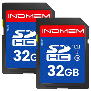 INDMEMSD�J�[�h32GB2���Z�b�gSDHC�������[�J�[�hUHS-IU1Class10����FullHD�r�f�I�B�e