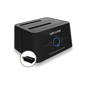 WAVLINKUSB3.0-SATAfAxCOtn[hhCuhbLOXe[VhbNfvP[^[2.5/3.5C`HDD/SSDMAX2x16TBUSBA-USBCRo[^[dA_v^[