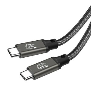 USB4 �P�[�u�� thunderbolt 4 �Ή� 0.2m LpoieJun�y40Gbps�����]��/ PD240W�}���[�d/8K@60Hz�f���o�́zThunderbolt 3��USB-C�Ɖ��ʌ݊��T���_�[�{���g4 �P�[�u��