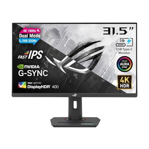 ASUS�Q�[�~���O���j�^�[/ROGStrixXG32UCG/31.5�C���`/3840x2160/�f���A�����[�h(4K160Hz/�t��HD320Hz)/0.3ms(min.)/FastIPS/ExtremeLowMotionBlur