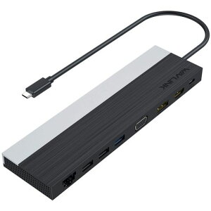 WAVLINKUSB-C4K�g���v��MST�h�b�L���O�X�e�[�V����100W�o��USB3.0/USB-C4KHDMIDP/VGA�|�[�gSD/TF�J�[�h�����o��Windows7/8/10;MaxOSX
