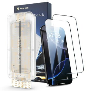 �y����zMAGICJOHN�Ή�iPhone16ProMax�K���X�t�B����2���Z�b�g�}�W�b�N�K�C�h�g�t�������z���\��₷�������ߗ�9H�d�x�����K���X�ی�t�B�����C�A���X�w��h�~��U�h�~�X�N���b�`�h�~