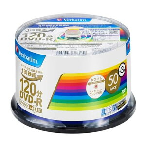 �o�[�x�C�^��(Verbatim) 1��^��p DVD-R CPRM 120�� �y50��+3�����ʃp�b�N�z �C���N�W�F�b�g�v�����^�Ή� �z���C�g�Ж�1�w 1-16�{�� VHR12JP53SV4
