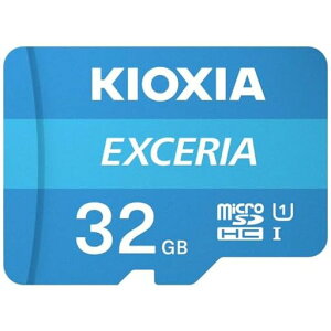 Kioxia (�L�I�N�V�A) 32GB microSD Exceria �t���b�V���������[�J�[�h �A�_�v�^�[�t�� U1 R100 C10 �t��HD �����ǂݎ�� 100MB/�b LMEX1L032GG2