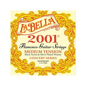 LaBella2001FlamencoMediumTension/BlackNylon+SilverPlated
