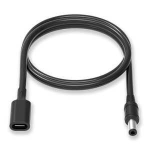 Varbmt5.5mm*2.1mmUSB-CDC�d��PD�[�d�P�[�u��15W(5V-3A)�}���[�dUSBTypeCPDtoDC�ϊ��P�[�u������100cm�}���[�d���d�ی�ϔM�ϊ��ϖ���