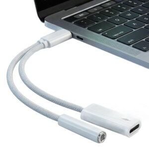 KKLM USB Type C to 3.5mm �I�[�f�B�I�ϊ��A�_�v�^�[ USB Type-C 3.5mm�C���z���W���b�N �I�[�f�B�I�[�d 2in1 �ϊ��A�_�v�^�[ DAC���� 24bit 96kHz HiFi�i�� PD 60W�}���[�d �����g�p