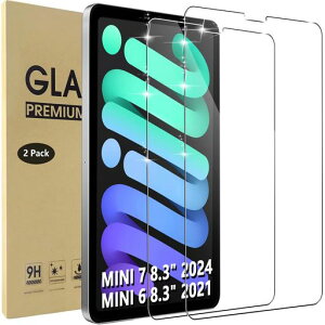 Hianjoo 2���Z�b�g iPad mini 7 (A17 Pro 2024���f���A��7����) �Ή� �t�B���� �����K���X iPad mini 6 (2021���f���A��6����) �Ή� �K���X�t�B���� �t���ی�t�B���� �^�u���b�g 8.3�C���`
