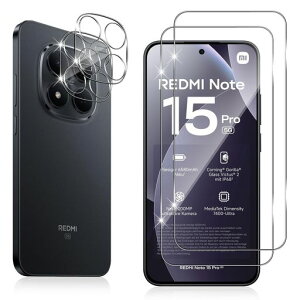 �y4������z�Ή�REDMINotePro155G/RedmiNOTE15PRO5G�K���X�t�B����(2��)+�J���������Y�ی�t�B����(2��)9H�d�x�����K���X�ϏՌ������ߗ��w��h�~���������C�A�[����U�h�~�����z��