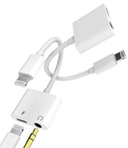 Iphone�C���z���ϊ��A�_�v�^�A�C�t�H��3.5mm�W���b�N�P�[�u��mfi�F��(2�p�b�N)���C�g�j���O���イ�����}���[�d��C���t�H���R�[�h����2In1�A�b�v��lightning�q�������Ղ��[�����ӂ���w�b�h�z�c