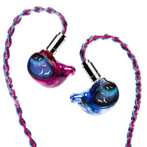 HiFiGo Kinera Celest PhoenixCall 1 DD+2BA+2 6mm �}�C�N���v���[�i�[�h���C�o�[�C���C���[���j�^�[�A 5 �n�C�u���b�h�h���C�o�[ �C���C�A���̃C���z�� (3.5mm, Purple-Blue)