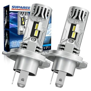 �uH4 LED ���������f���vSUPAREE H4 LED �w�b�h���C�g �Ԍ��Ή� Hi/Lo�ؑ� 6500K ��/�o�C�N�p DC12V 2�Z�b�g
