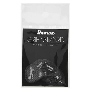 Ibanez����~�ߑf�ނ��g�p�����s�b�NGripWizardSeriesRubberGripPick0.8mm�u���b�N6���p�b�NPA16MRG-BK