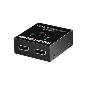 FamGift HDMI 4K/3D/1080P�Ή� HDMI�ؑ֊�/���z�� 2����1�o��/1����2�o�� �蓮�ؑ� �d���s�v PS3/PS4/Fire TV Stick/DVD�v���[���[�Ή�