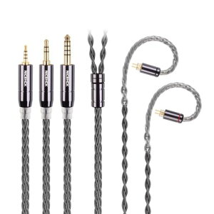 NICEHCKGreyCloud8�c�C���z���P�[�u��6N�⃁�b�L��OFC3.5mm�v���O0.782Pin�R�l�N�^�A�b�v�O���[�h�P�[�u��1.2m���E���������v���OPP�����|����HIFI�������P
