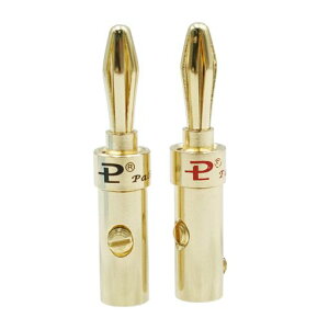 2�{�Z�b�g �o�i�i�v���O ���� BANANA PLUGS �p���[�A���v�I�[�f�B�I �X�s�[�J�[�P�[�u�� �ϊ��R�l�N�^�[ �˂����ݎ�
