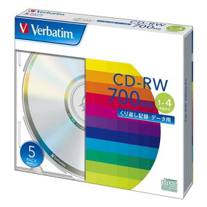 Verbatimo[xC^ԂL^pCD-RW700MB5Vo[fBXN1-4{SW80QU5V1