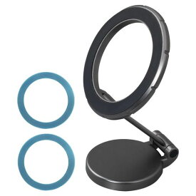 セイワ(SEIWA)スマホホルダー車用家庭用マグネットスマホホルダー金属製IMP313強力マグネットダッシュボード両面テープ貼り付けMagSafe対応マグネットリング付属多角度調整360°回転な台座…