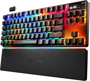 SteelSeries�Q�[�~���O�L�[�{�[�h�e���L�[���X�������C�����X�p��z��OmniPoint�X�C�b�`�L�@EL�f�B�X�v���C����ApexProTKLWL(2023)US64865�u���b�N[���s�A���i]