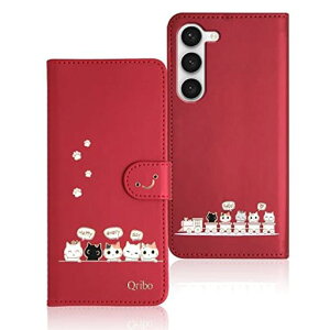 Qribo �K�� Galaxy S23 �P�[�X �蒠�^ SC-51D �P�[�X Galaxy S23 �蒠�J�o�[ �V���v���Ȃ̂ɉ����f�U�C�� ���b�h