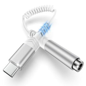 �^�C�vc�C���z���W���b�N�ϊ�USB-Cto3.5mm4�ɃI�[�f�B�I�ϊ��A�_�v�^�[�n�C���]�Ή��w�b�h�Z�b�g�}�C�NDAC���ڒʘb���ʒ��߉��y���ϋv��iPhone17/16/15/iPadPro2021/ipadair