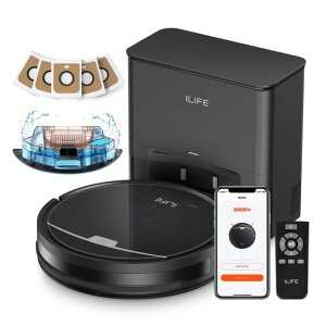 �A�C���C�t(ILIFE)���{�b�g�|���@�����S�~���W�X�e�[�V����2.5L��e�ʎ��p�b�N(5���t��)60�������S�~���W�ŏ��^�h�b�N�Ɩ{�̐��@�����p3000Pa���͋z�����|�����{�b�g�����^�u���V���X�z���c