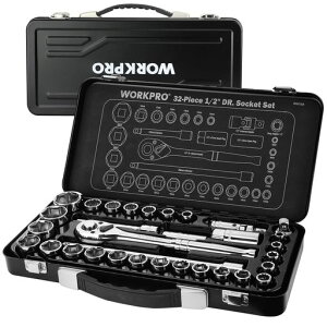 WORKPRO�\�P�b�g�����`�Z�b�g�����p12.7mm32�_�Z�b�g�K���[�W�c�[���Z�b�g�N�C�b�N�����[�X���`�F�b�g�n���h���S�����[�P�[�X�t���o�C�N�����Ԑ����H��Z�b�g