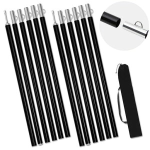 KoiHouse�e���g�E�^�[�v�p�|�[���V���p7075�A���~���������a16mm6�{�A������������226cm�y�ʃR���p�N�g�g�ѕ֗���p���[�o�b�O�t��(�u���b�N)