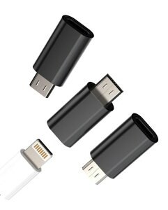Lightning���X�Ƀ}�C�N��USB�I�X�[�d�ϊ��A�_�v�^(3�Z�b�g)MicroUSB�[�d��A�_�v�^�[���C�g�j���O�P�[�u���ڑ�Android�X�}�z�A�C�t�H���ϊ��A���h���C�h�v���O�R�l�N�^�Ή��\�j�[XperiaXZ5Premiu�c