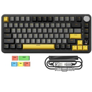 ZIYOULANGxATTACKSHARKX85PRO�Q�[�~���O�L�[�{�[�h3���[�hGasket�\���f�B�X�v���C�t���u���[�x���[���z�b�g�X���b�v�\���C�����X2.4G����bluetooth5.0USB�L���L�[�}�b�v�v���O����