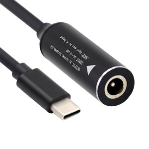 Cablecc 5.5x2.1mm ���� DC �W���b�N - USB-C Type-C �d���v���O�[�d�P�[�u�� PD 9V 15V 20V 65W ���b�v�g�b�v�d�b�p