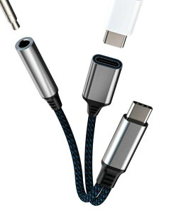 USB-C to 3.5mm�w�b�h�t�H���[�d�A�_�v�^�[(2in1)�Ή�iPhone15 Pro Max Plus �Ή�iPad Air Mini AUX�I�[�f�B�IDAC�W���b�N �Ή�Samsung Galaxy S23 Note 20�Ή�